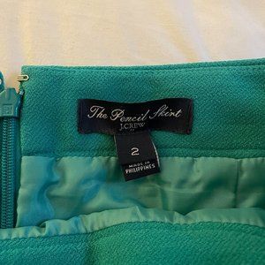 J Crew Factory Teal pencil skirt